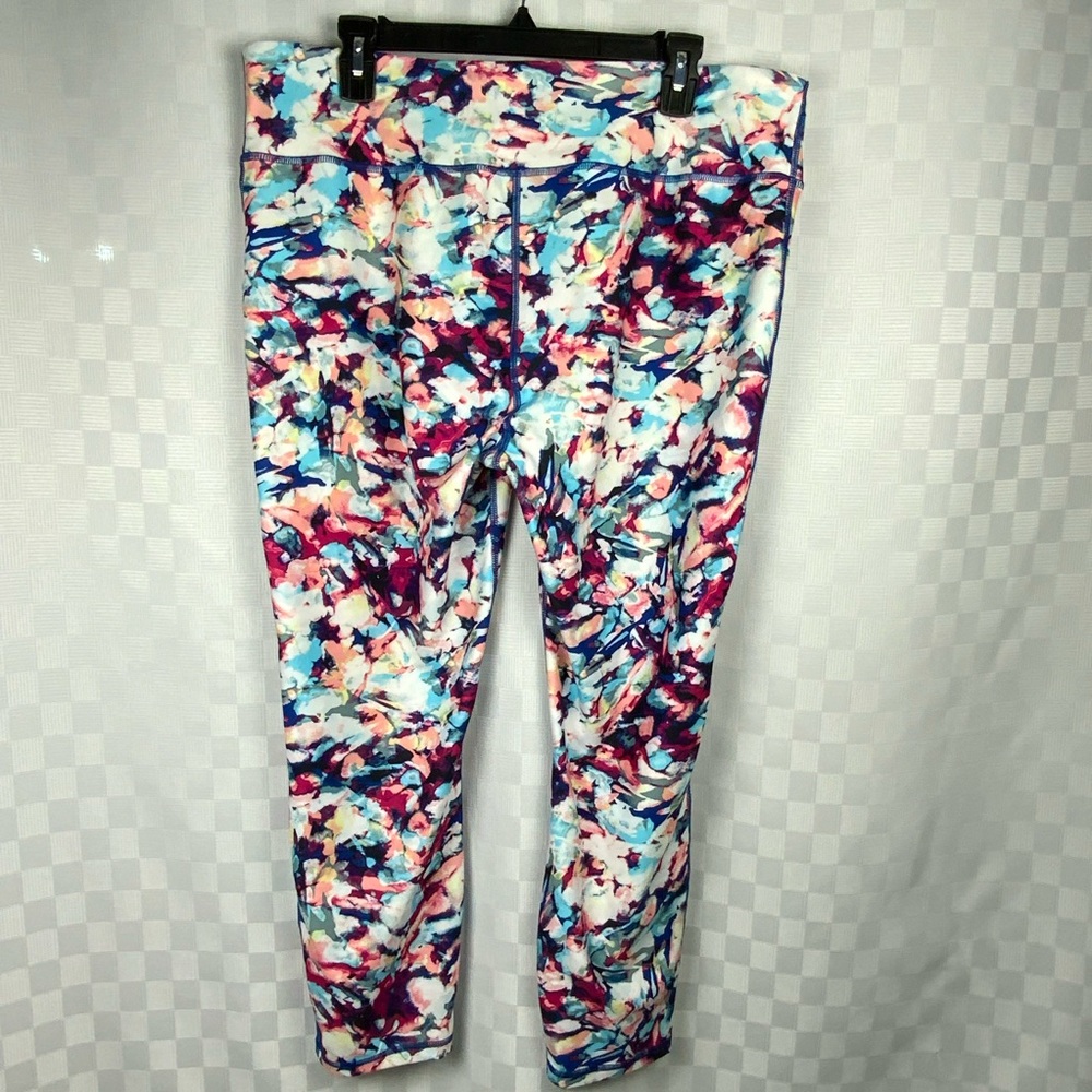 Avia Leggings with Multicolor Splash Women’s XXL (20) Activewear Capri